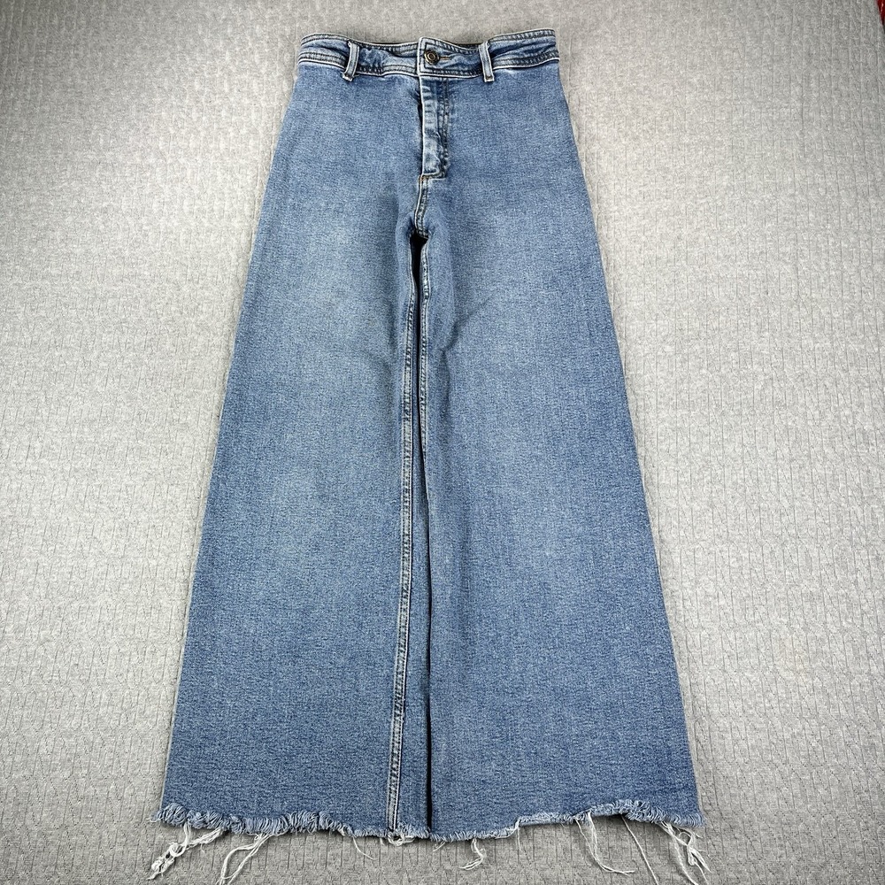 Zara Blue Flare & Wide Leg Jeans